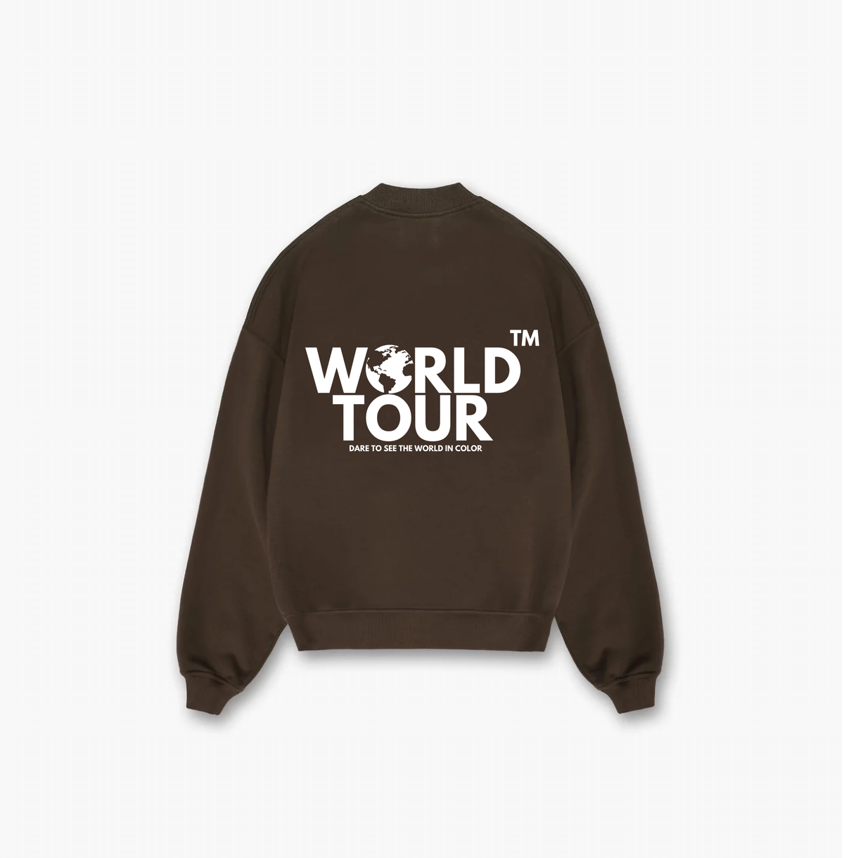 World Tour™ "ORIGINALS" Heavyweight Crewneck- Dark Chocolate