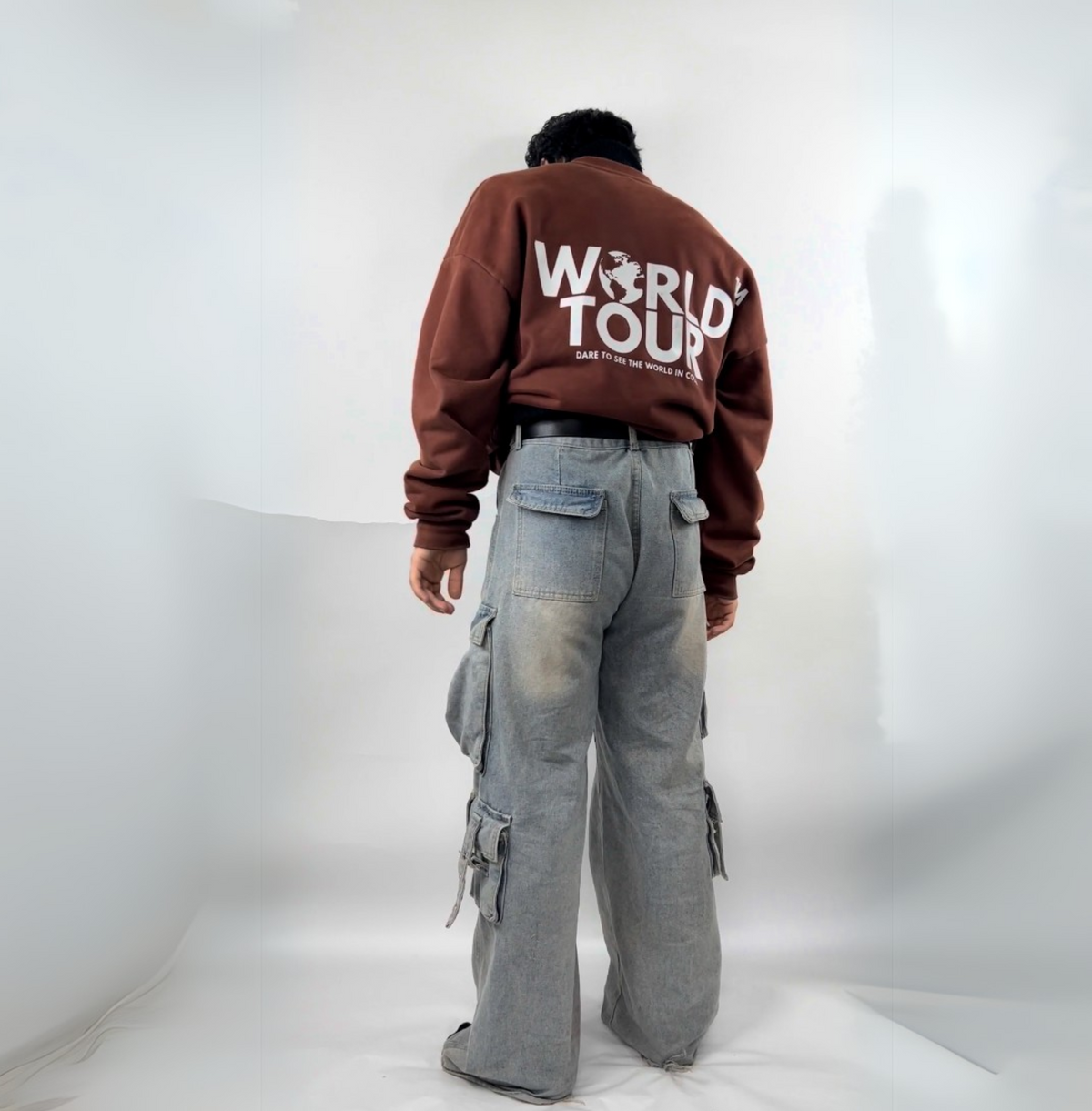 World Tour™ "ORIGINALS" Heavyweight Crewneck- Dark Chocolate